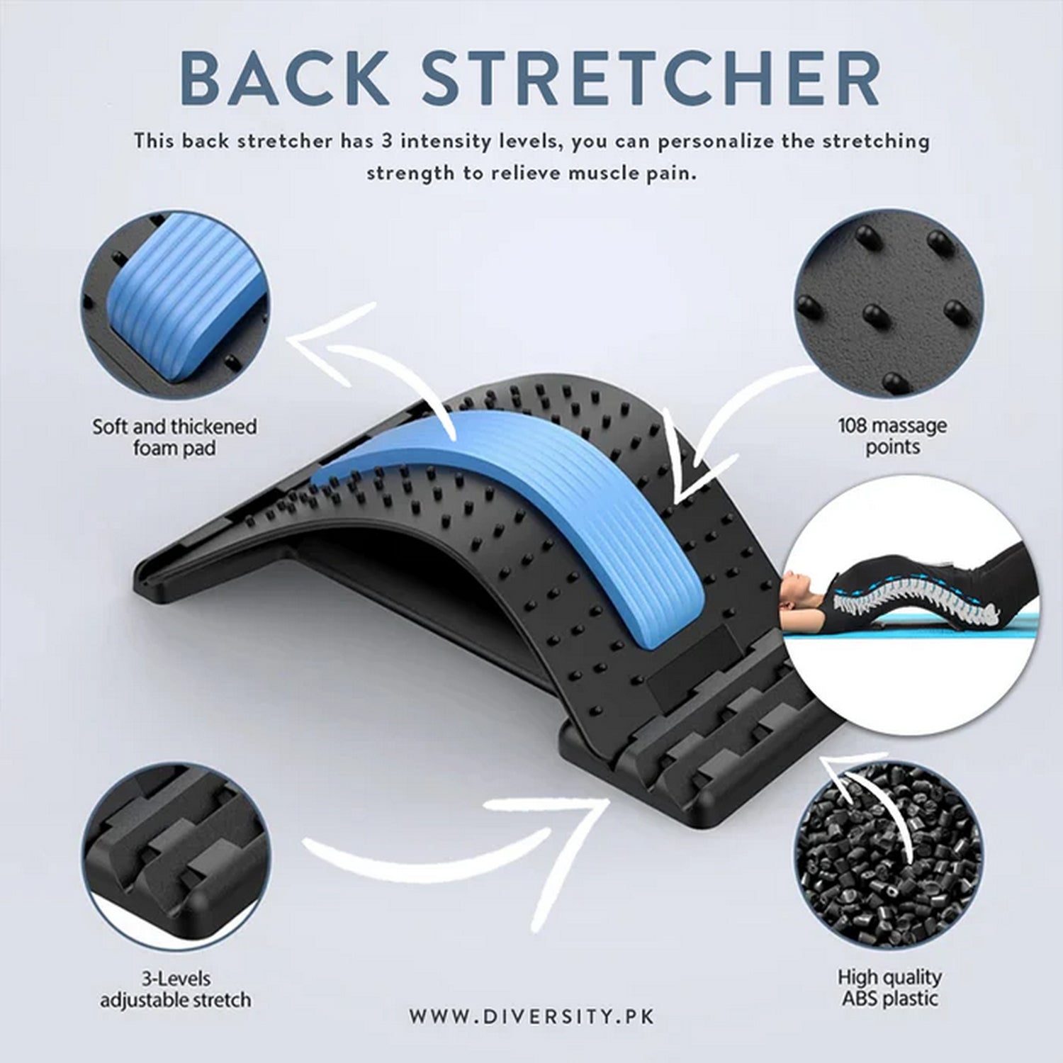 Back Stretcher & Spine Stretcher - FlyingCart.pk