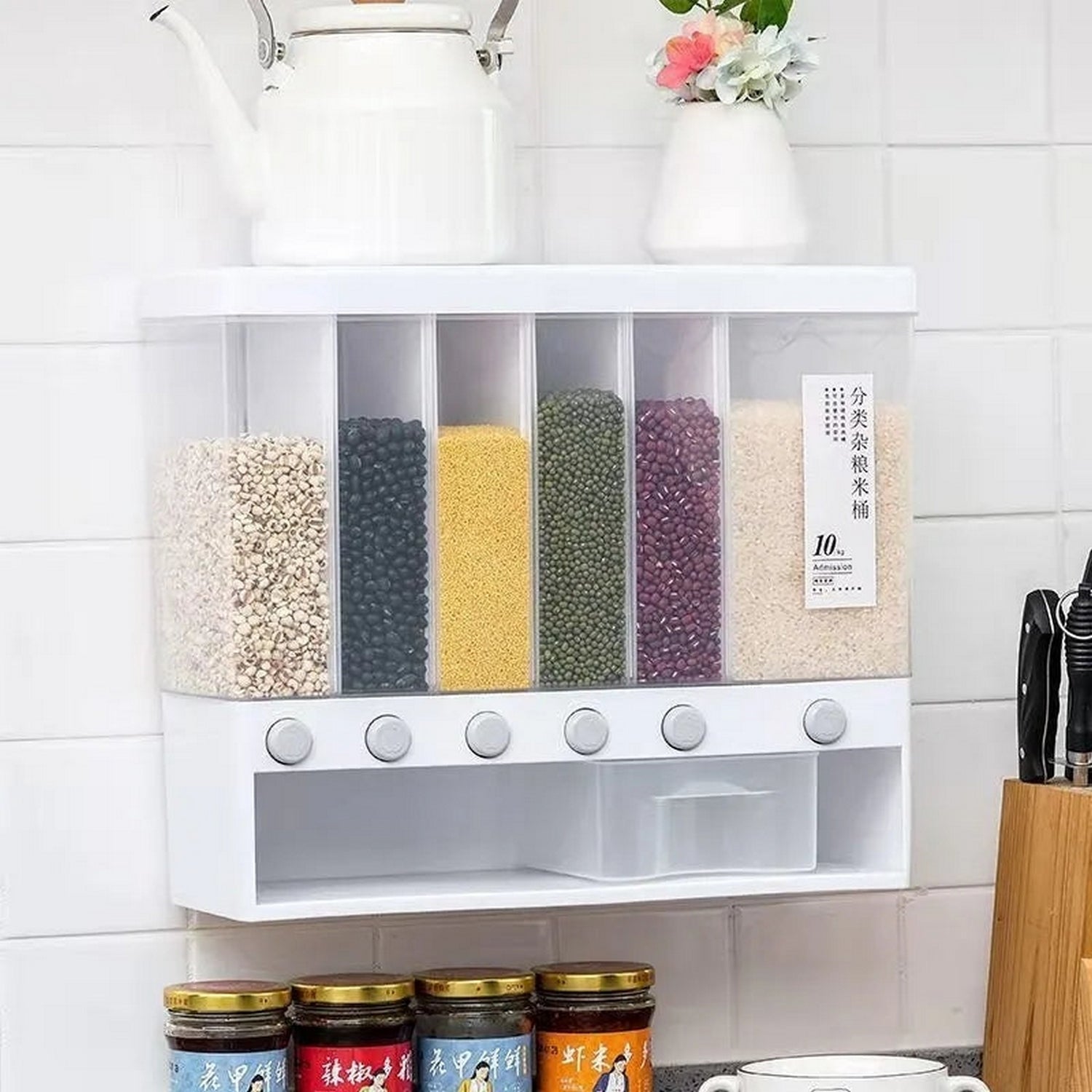 Wall Mounted Cereal Container 10l Capacity