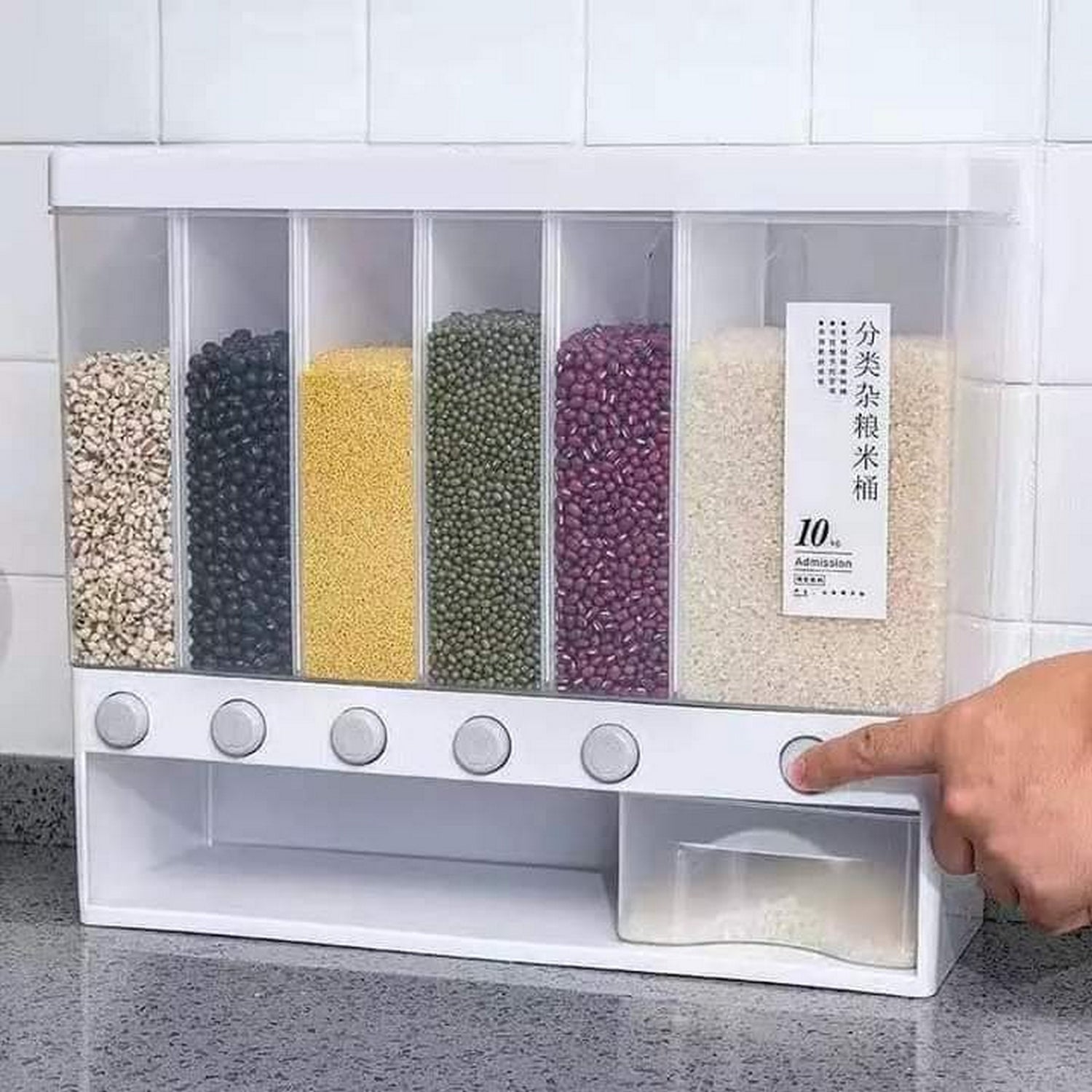 Wall Mounted Cereal Container 10l Capacity