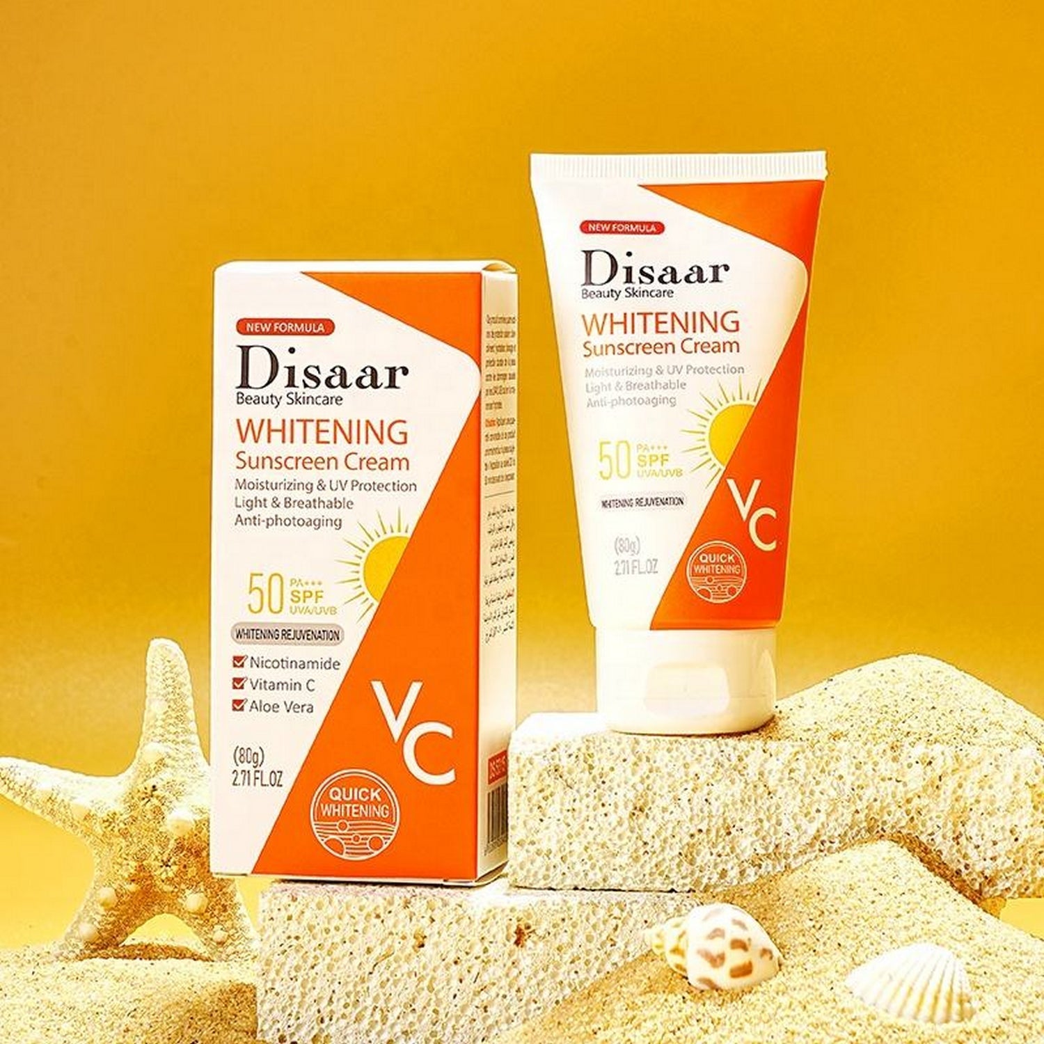 Disaar Whitening Sunscreen Cream SPF 50 - FlyingCart.pk