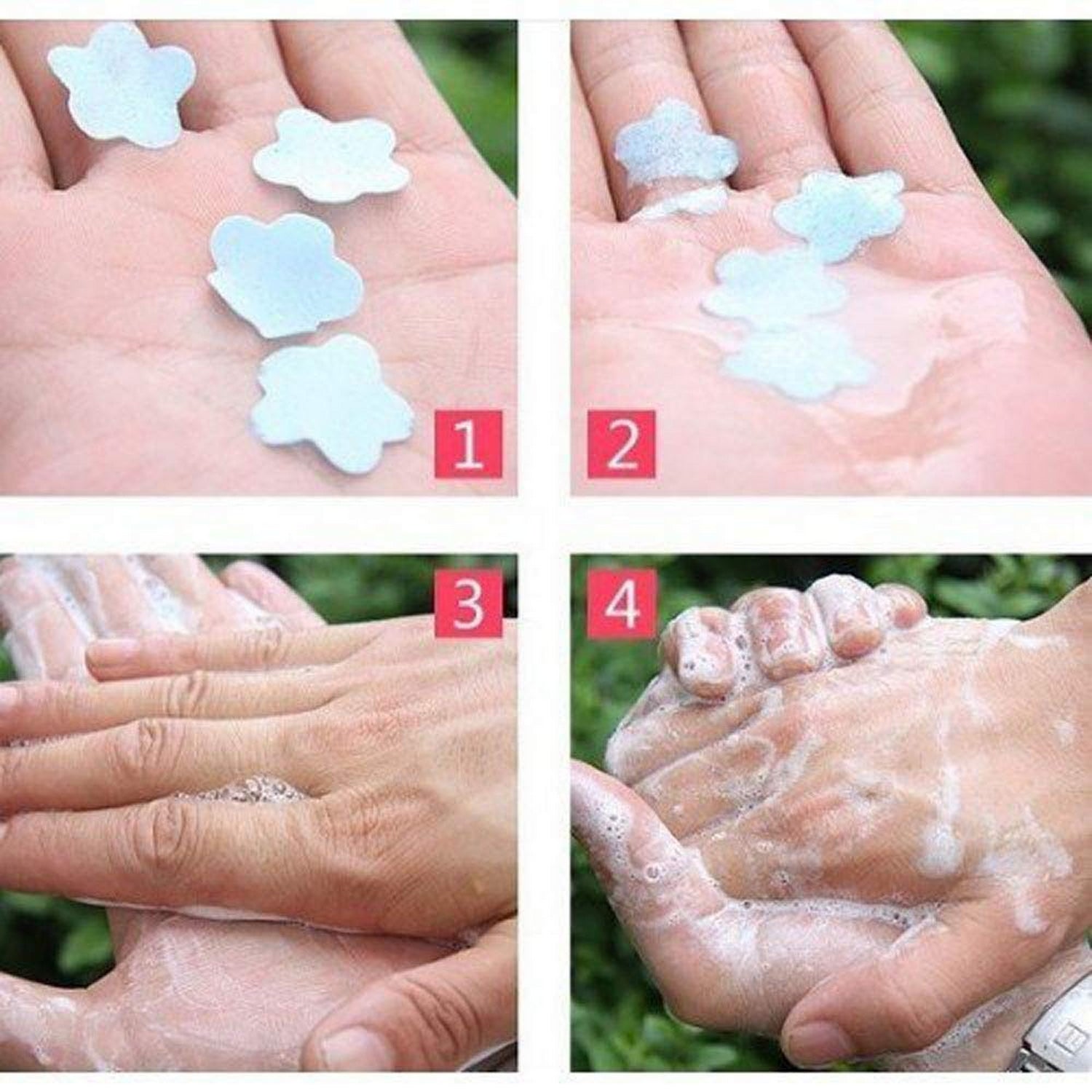 Disposable Flower Paper Soap For Travel 100 Pieces