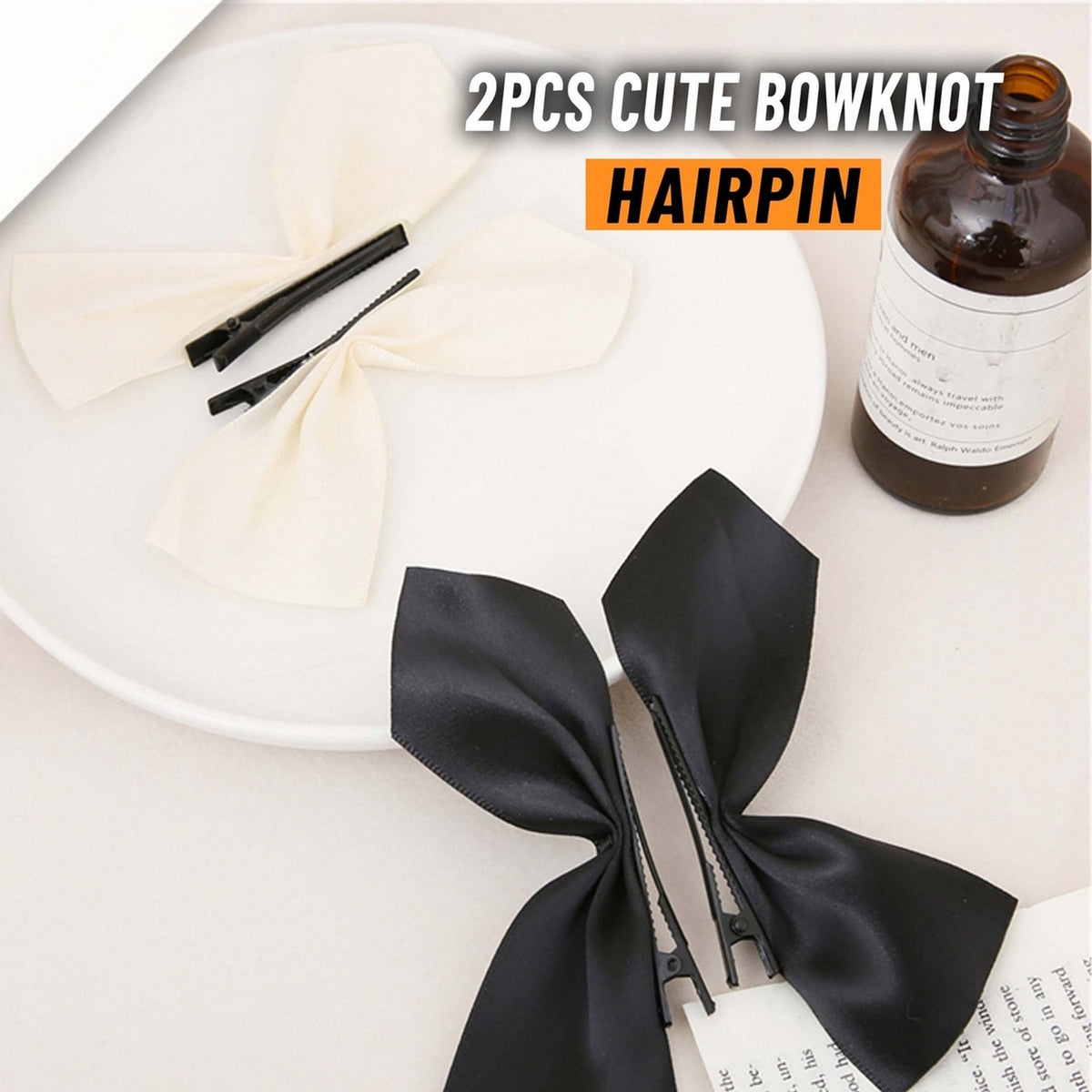 Cute Bowknot Hairpin Bow Hair Clip 2pcs - FlyingCart.pk