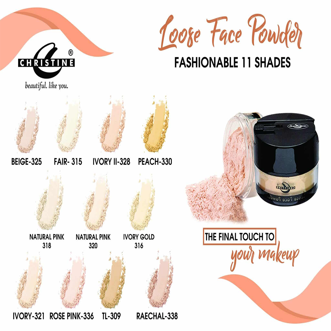Christine Loose Face Powder – Shade 330 PEACH